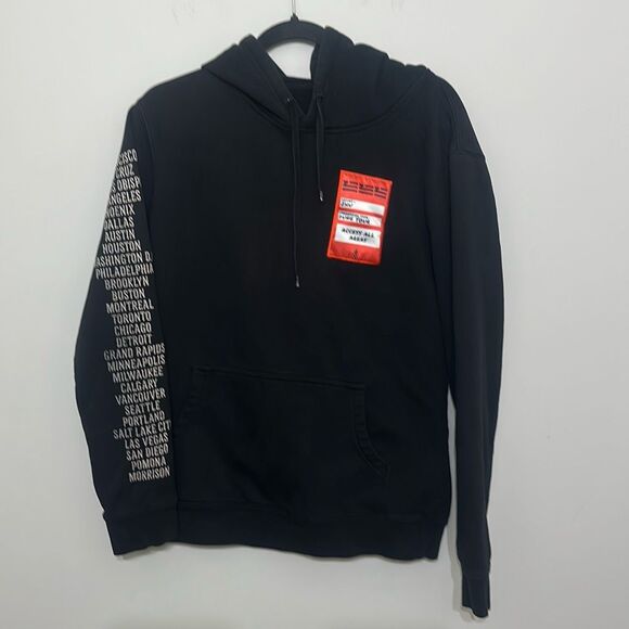 ZHU Merch Mens‎ Black Dune Tour 2018 Access All Areas Pullover Hoodie Size Small - Picture 1 of 7